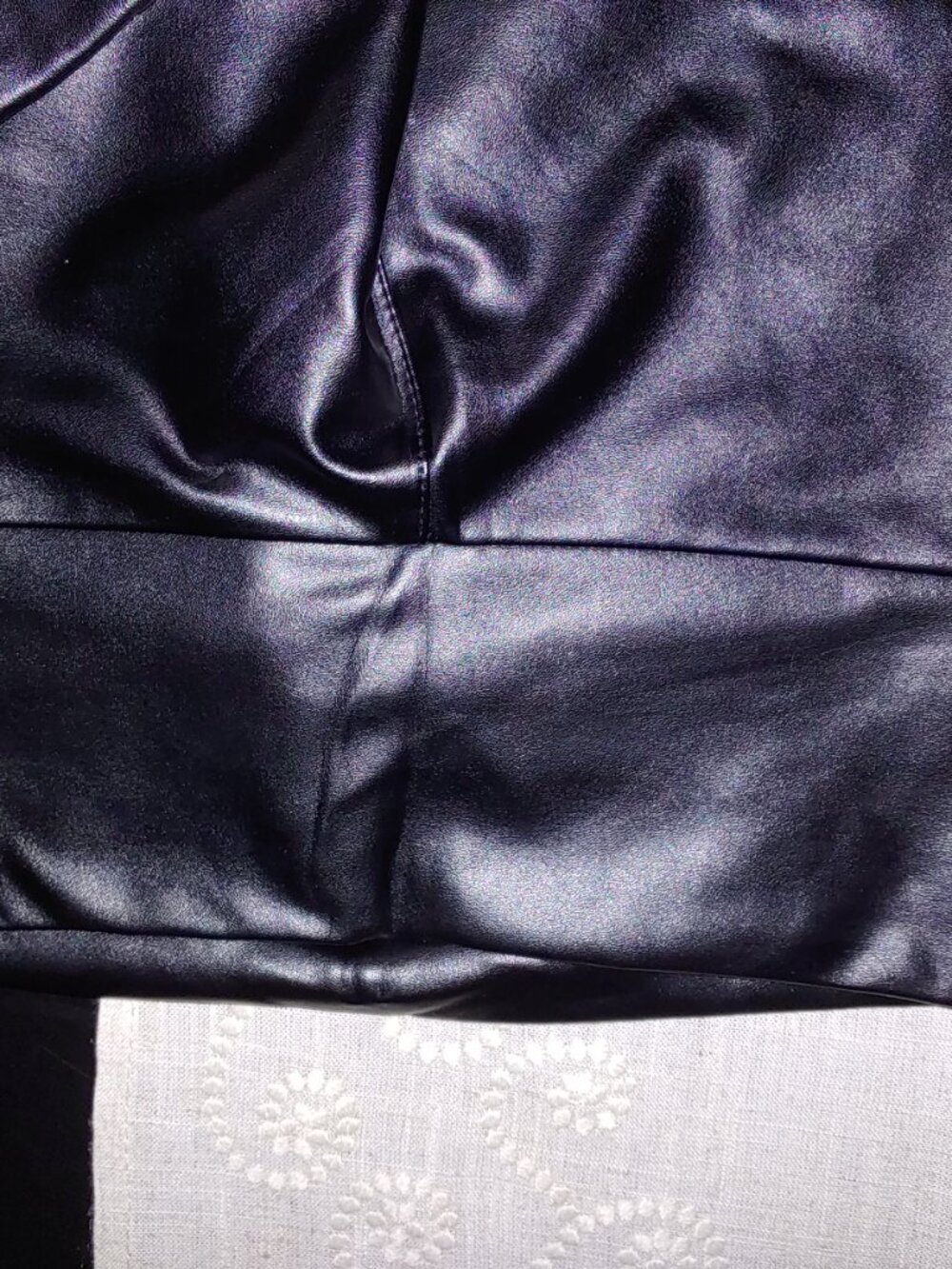 Black Faux Leather High Waist Leggings XS | Sleek Stretch Skinny Pants NWOT - Picture 3 of 5